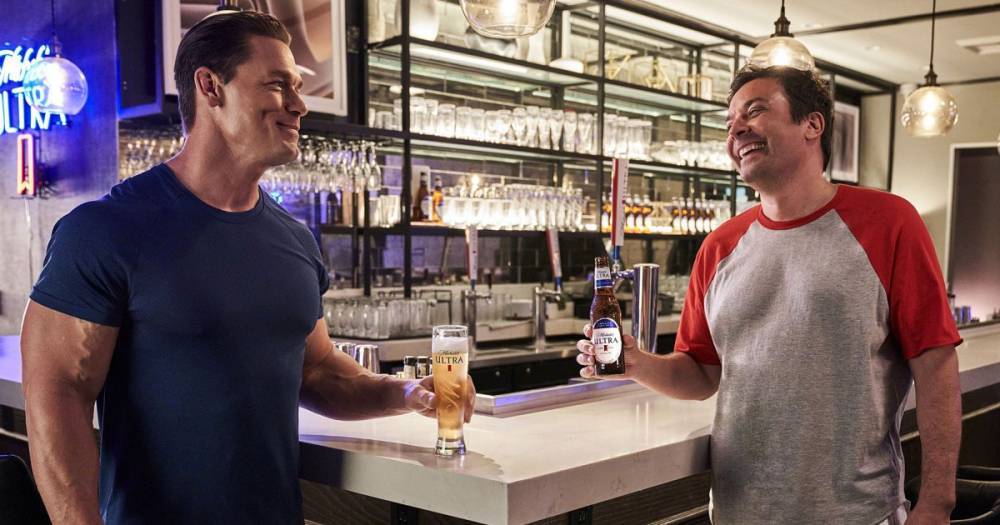 Watch Jimmy Fallon Work Out With John Cena in Michelob Ultra Super Bowl 2020 Commercial - www.usmagazine.com