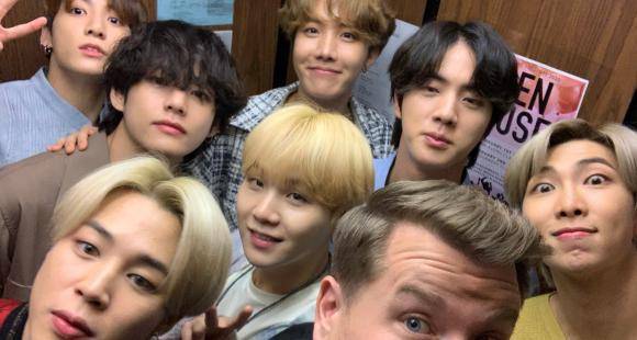 BTSxCorden: Black Swan Live to Ashton Kutcher picking up Jin; 5 Best Moments from BTS on The Late Late Show - www.pinkvilla.com