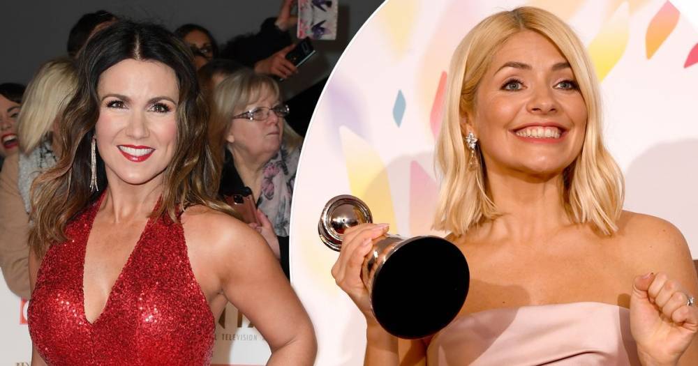 Susanna Reid mocks Holly Willoughby for acting ‘shocked’ after National Television Awards win - www.ok.co.uk - Britain