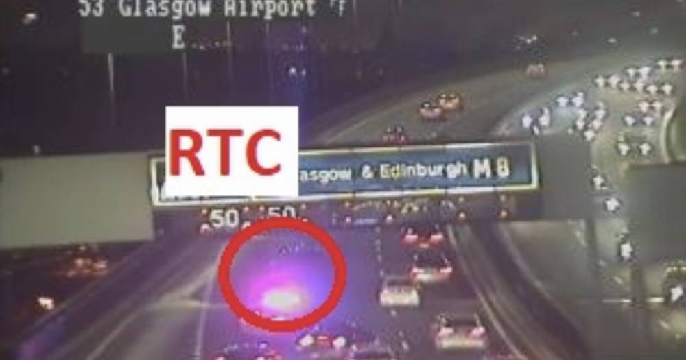 M8 traffic chaos after four-vehicle smash near Glasgow Airport - www.dailyrecord.co.uk - Scotland