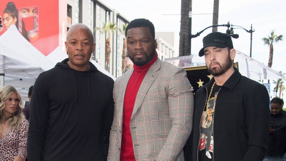 Eminem and Dr. Dre Show Their Support for 50 Cent at His Walk of Fame Ceremony - www.etonline.com