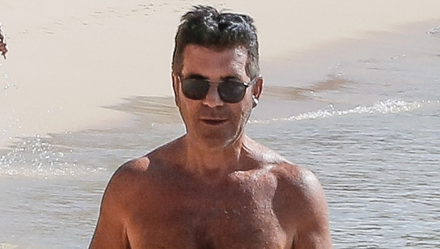 Simon Cowell, 60, Sports His Toned Chest After 20 Pound Weight Loss At The Beach With Son Eric, 5 - hollywoodlife.com - USA - Barbados