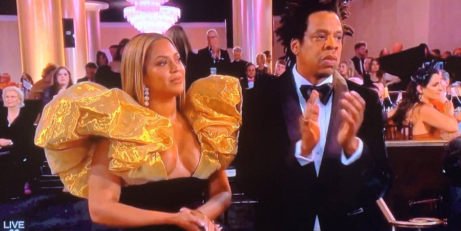 Beyoncé Wore a Gold Dress to Grace the Golden Globes With Her Presence - www.elle.com
