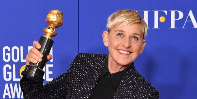 Ellen DeGeneres Pays Homage to Carol Burnett at the 2020 Golden Globes - www.elle.com