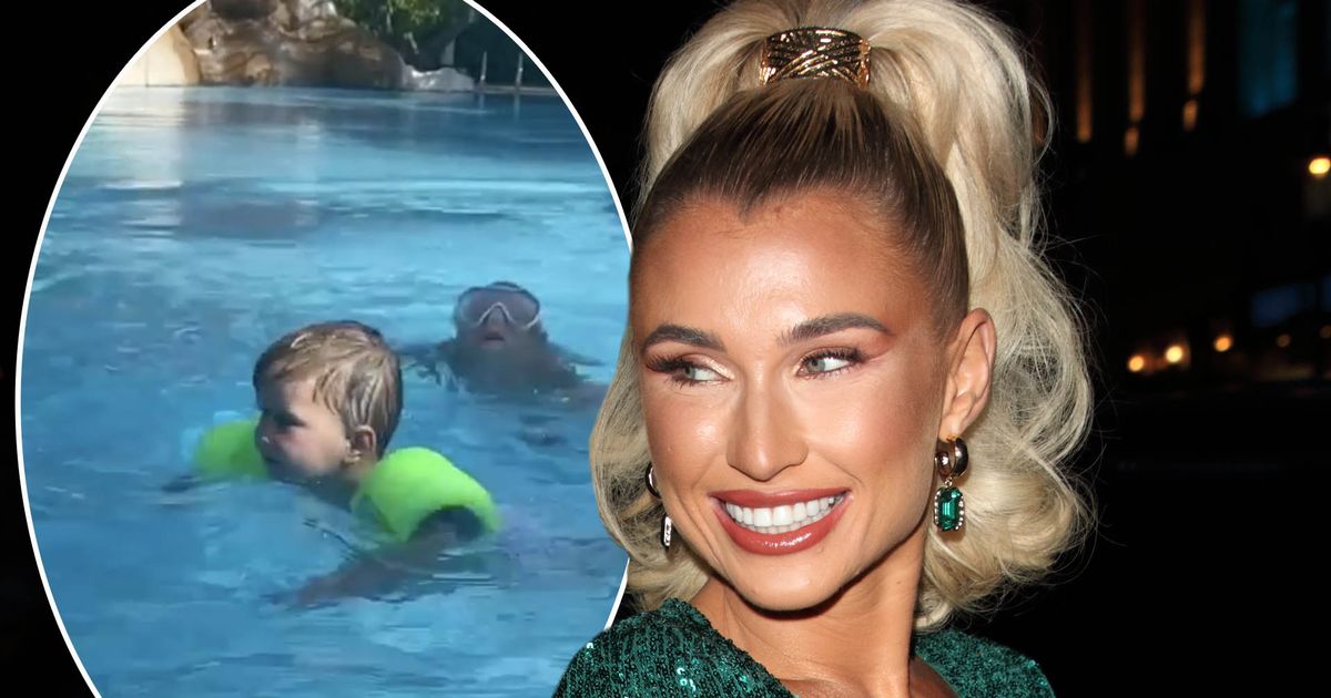 Proud mum Billie Faiers shares adorable video of son Arthur swimming alone for the first time - www.ok.co.uk