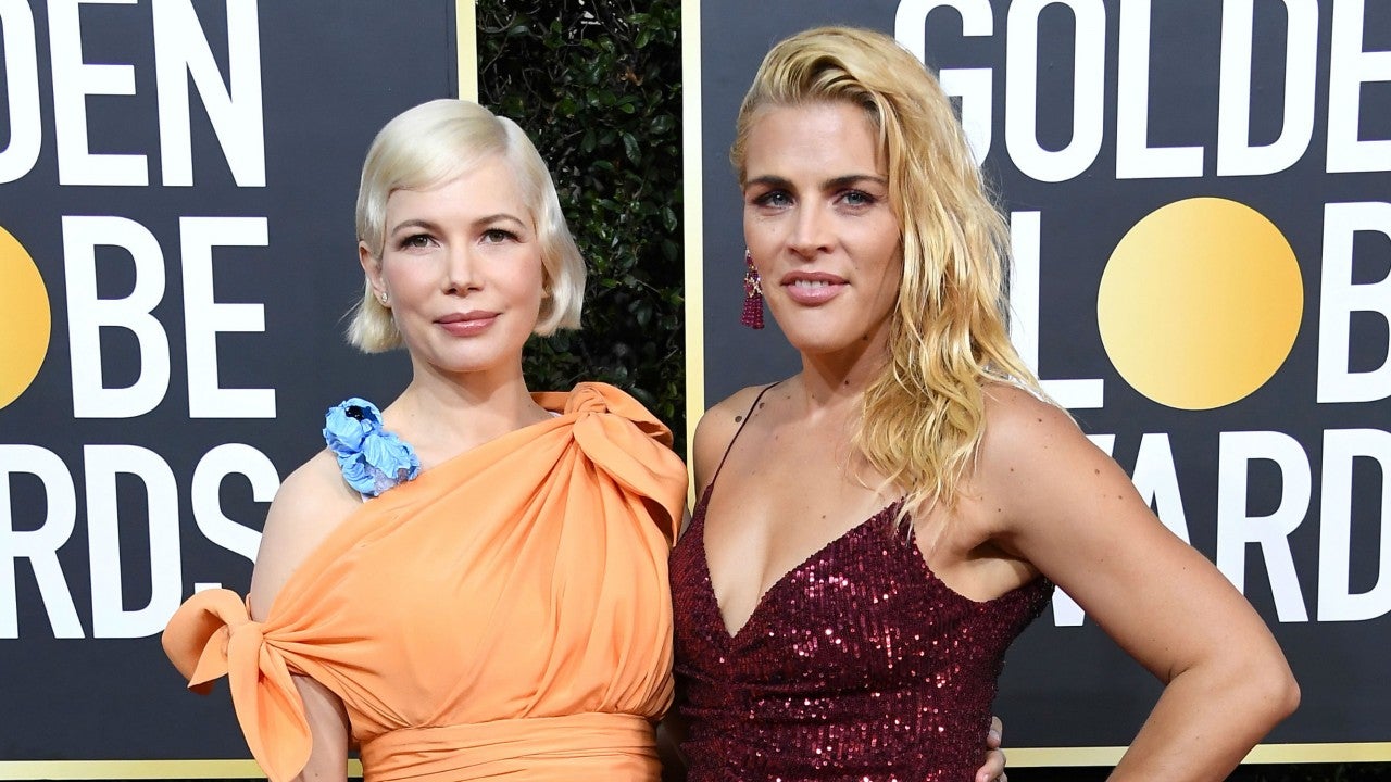Pregnant Michelle Williams Cuddles Up to Fiance Thomas Kail and Pal Busy Philipps After Golden Globes Win: Pic - www.etonline.com - California - Italy