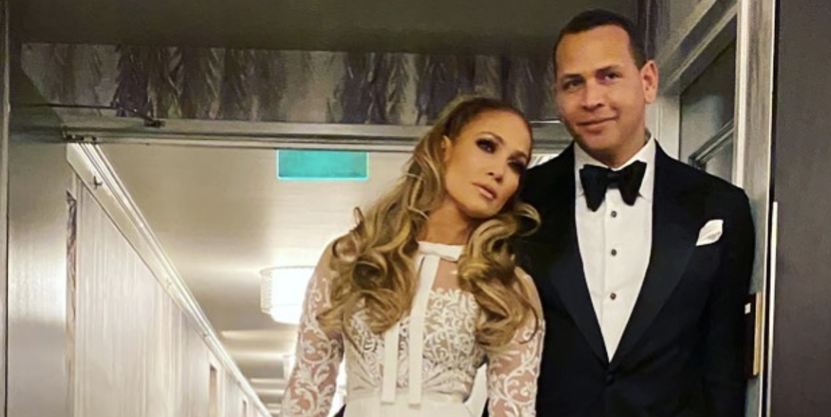 Jennifer Lopez Switched Into a Very '60s Bond Girl Dress for a Golden Globes After Party with A-Rod - www.elle.com