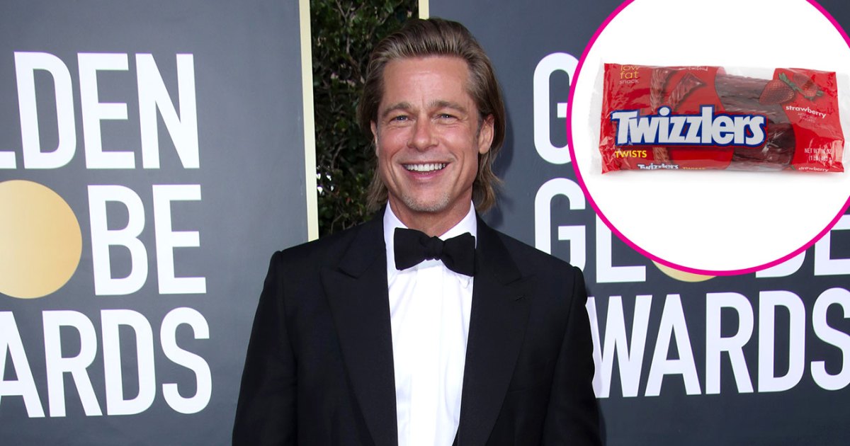 Brad Pitt Confessed He Can Eat an Entire Bag of Twizzlers on the 2020 Golden Globes Red Carpet: ‘Crush It’ - www.usmagazine.com - Los Angeles