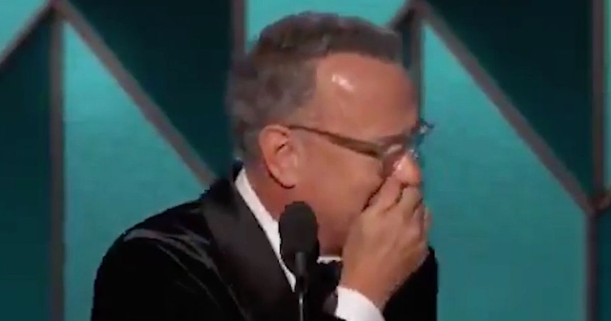 Tom Hanks breaks down in tears during Golden Globes acceptance speech - www.dailyrecord.co.uk