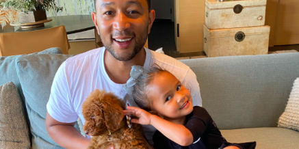 Chrissy Teigen and John Legend Got a New Puppy and Luna and Miles Are Already in Love - www.marieclaire.com