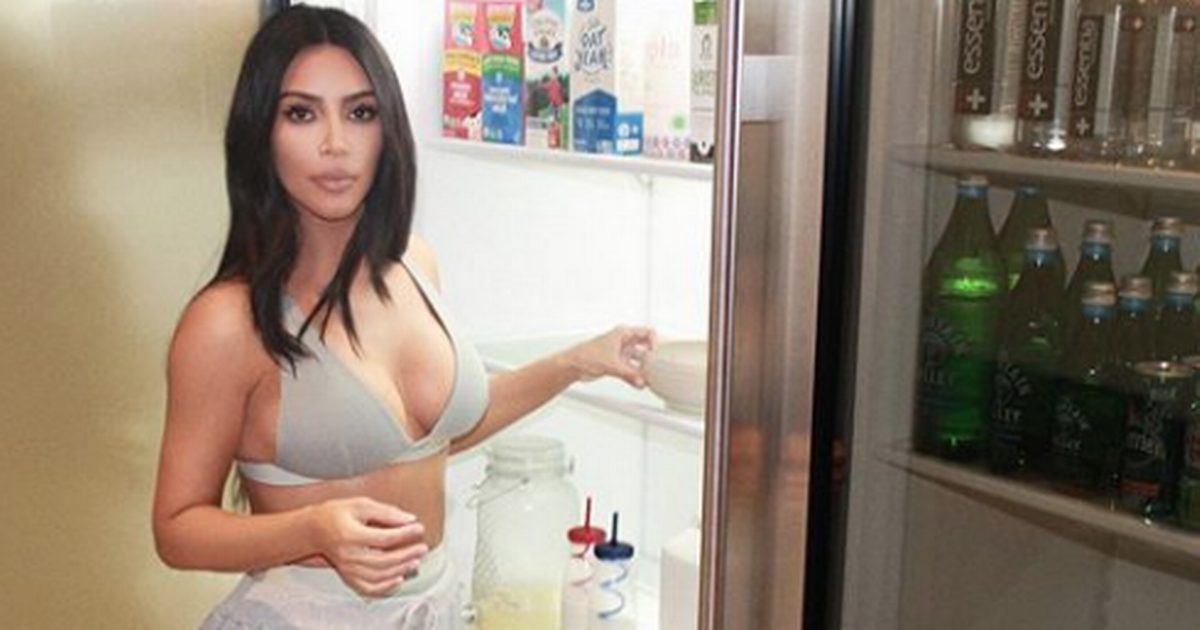Kim Kardashian baffles fans by revealing she has no food in her fridge and it only contains water and milk - www.ok.co.uk