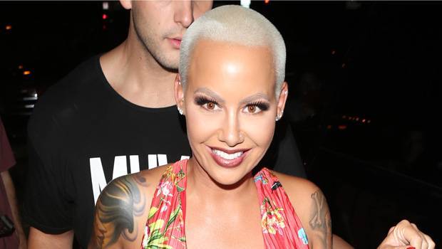 Amber Rose Shares Snap Of Son Slash, 3 Mos, After Getting His Name Tattooed On Her Forehead - hollywoodlife.com