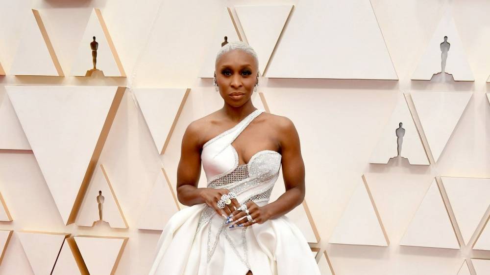 Cynthia Erivo Is Spectacular in Dramatic White Gown With Sexy Slit at 2020 Oscars - www.etonline.com - Britain - Hollywood