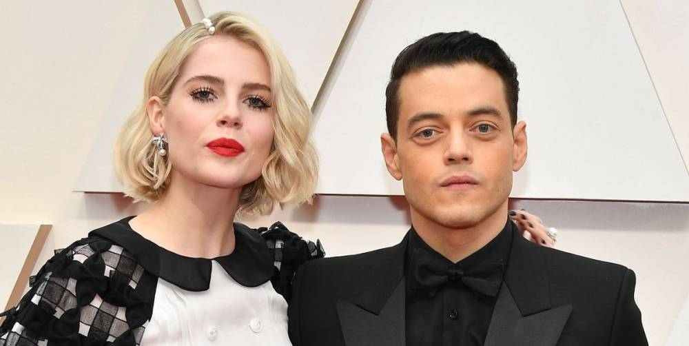 Rami Malek and Lucy Boynton Stepped Up Their Couple Style for the Oscars Red Carpet - www.elle.com