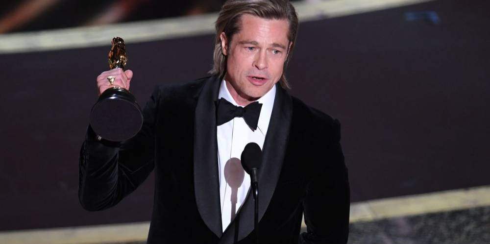 Brad Pitt Dedicates Oscar to His Kids - www.marieclaire.com - Hollywood
