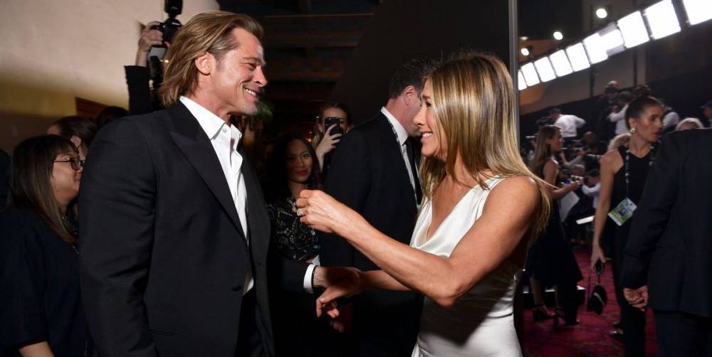 Brad Pitt and Jennifer Aniston’s Body Language Shows They Didn’t Want That Affectionate SAG Awards Moment to End - www.cosmopolitan.com