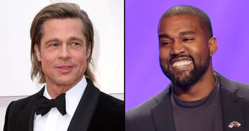 Brad Pitt Reunites With Kanye West at Oscars Party After Raving About Sunday Service - www.usmagazine.com