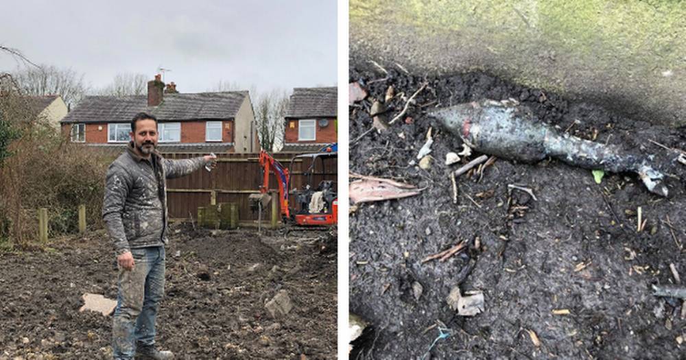 'I thought it was a toy at first': Man's shock as he digs up 'bomb' in back garden...police sealed off the area after the discovery - www.manchestereveningnews.co.uk - county Bradford