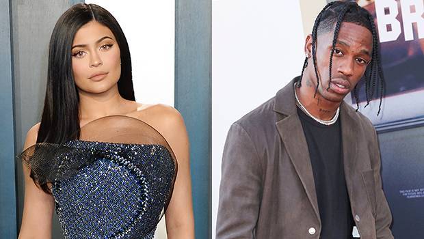 Kylie Jenner Parties With Travis Scott Sisters Khloe Kourtney In The Limo After The Oscar After Parties - hollywoodlife.com