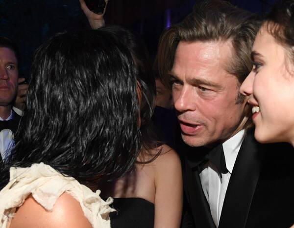 Brad Pitt, Kim Kardashian and Kanye West Are An Award-Worthy Trio at the Vanity Fair Oscars Party - www.eonline.com - Hollywood