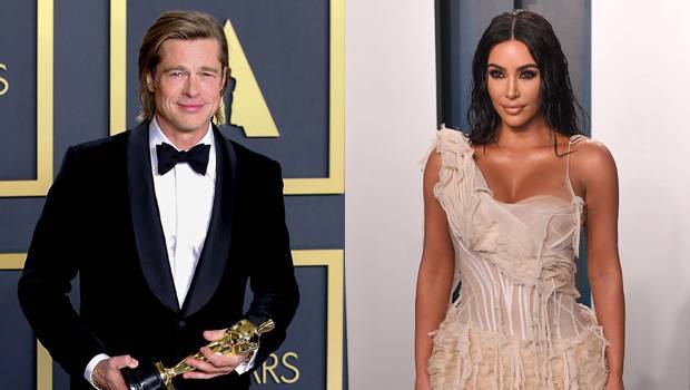 Brad Pitt Kim Kardashian Hold Hands As They Catch Up At Oscars Party — See Pic Of Sweet Greeting - hollywoodlife.com - Hollywood