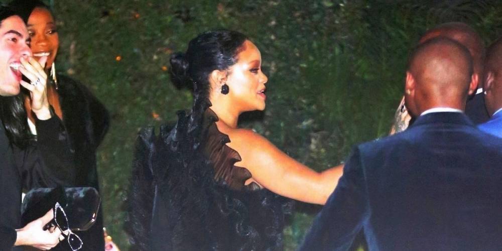 Rihanna Stepped Out in a Dramatic Little Black Dress for Beyoncé's Oscar After Party - www.elle.com - Los Angeles - New York