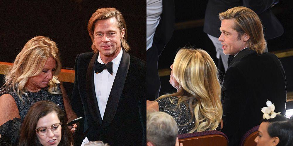 No One Could Figure out Who Brad Pitt Was Sitting Next to at the Oscars - www.harpersbazaar.com - Hollywood - state Missouri