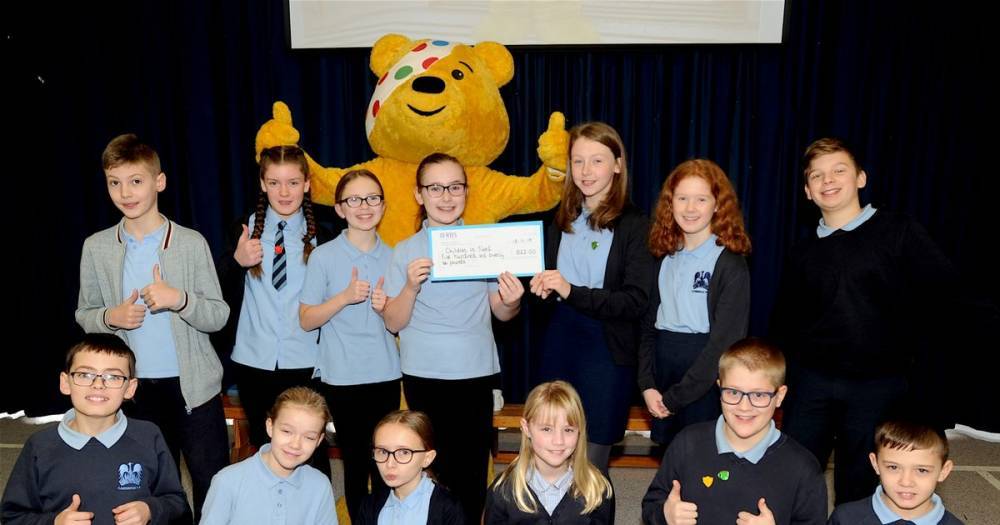Coatbridge school pupils raise three-figure sum for Children in Need - www.dailyrecord.co.uk - county Steele
