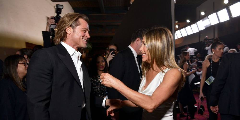 There Was Allegedly "No Sizzle" Between Brad Pitt and Jennifer Aniston At an Oscars Afterparty - www.cosmopolitan.com