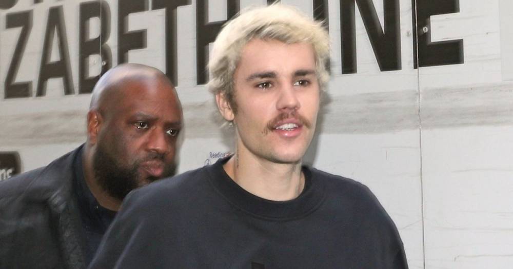 Justin Bieber sports new look in London with bleached blonde hair and a moustache - www.dailyrecord.co.uk - London