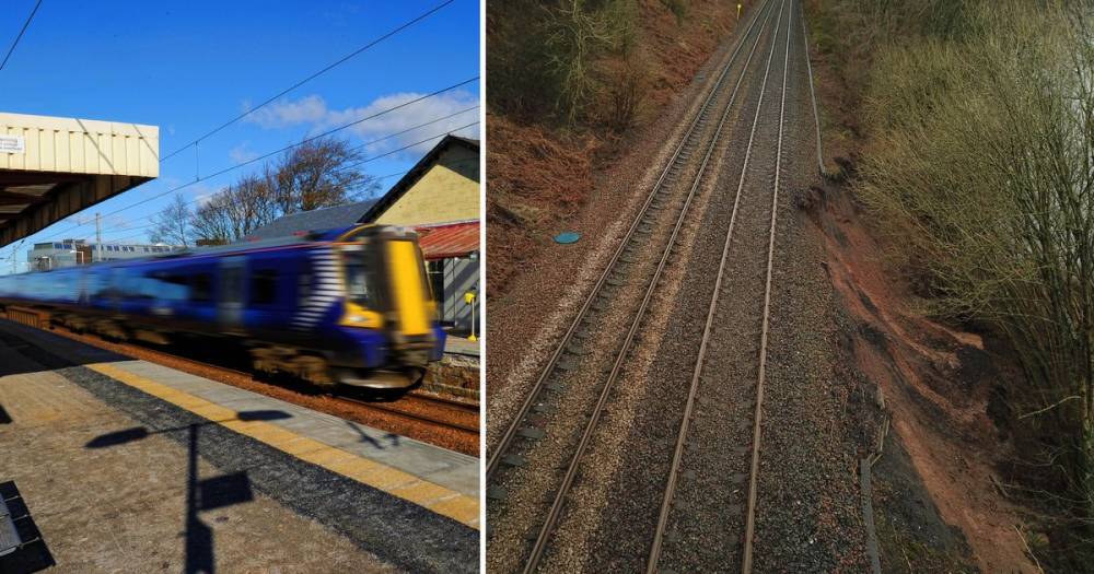 Ayrshire railway line could remain closed all week after landslip - www.dailyrecord.co.uk - Scotland