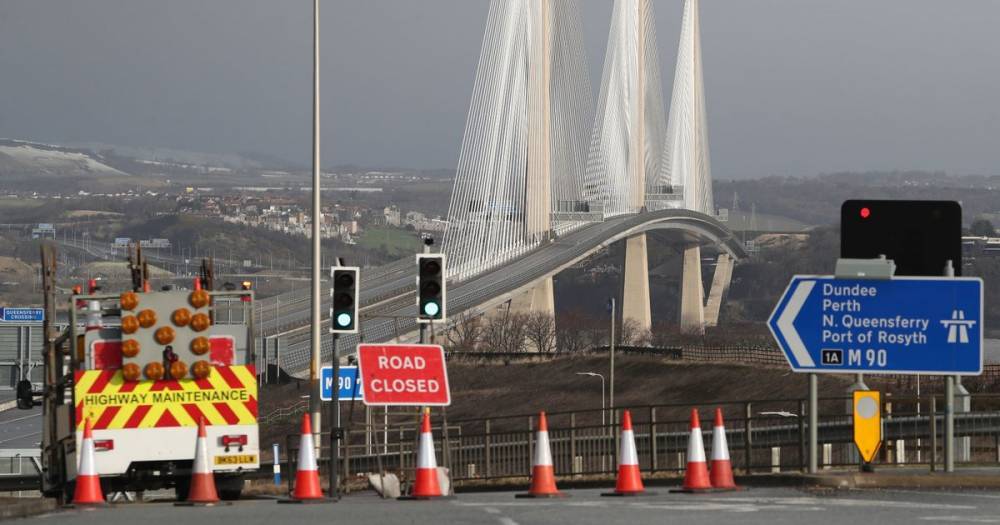 Queensferry Crossing remains closed after multiple vehicles damaged by falling ice - www.dailyrecord.co.uk - county Cross