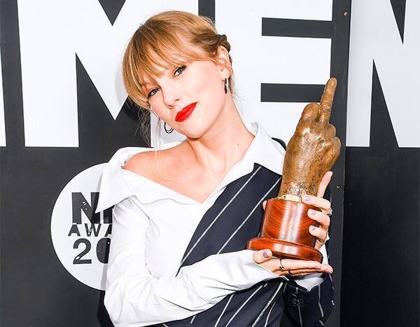 Taylor Swift Makes Surprise Appearance at 2020 NME Awards in Edgy Suit - www.eonline.com - London