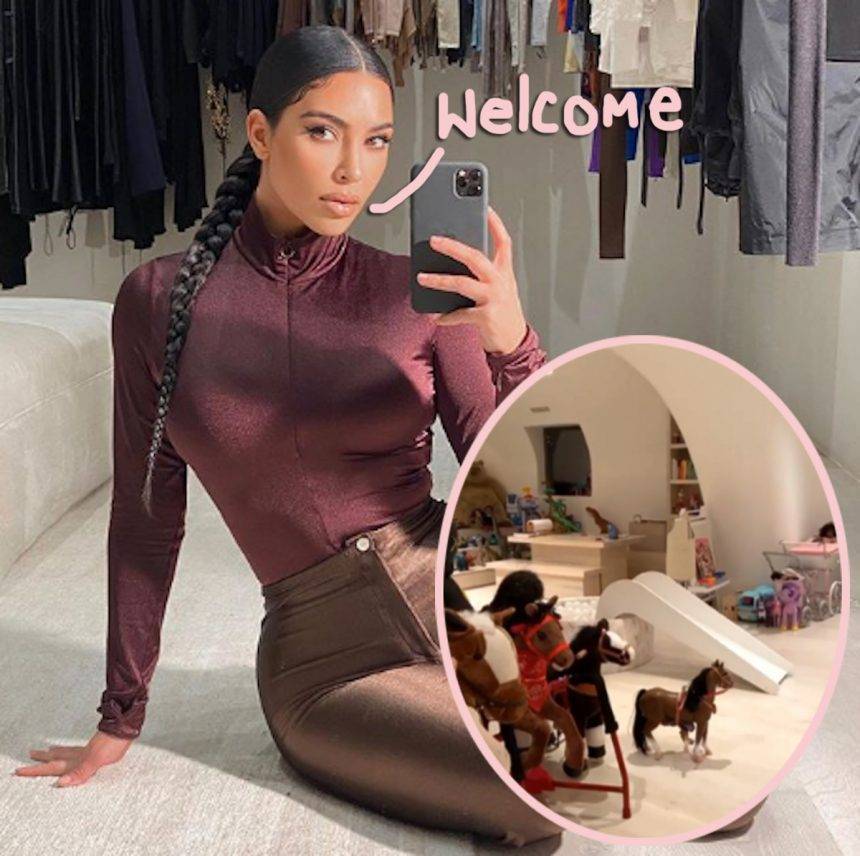 Kim Kardashian Shows Off Her Kids’ EPIC Playroom — Complete With A Stage &amp; Grocery Store! - perezhilton.com