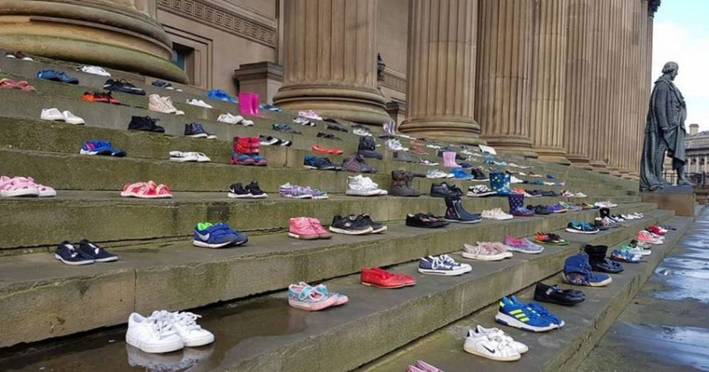 Powerful display of shoes highlights child suicide rates this Children's Mental Health Week - www.manchestereveningnews.co.uk