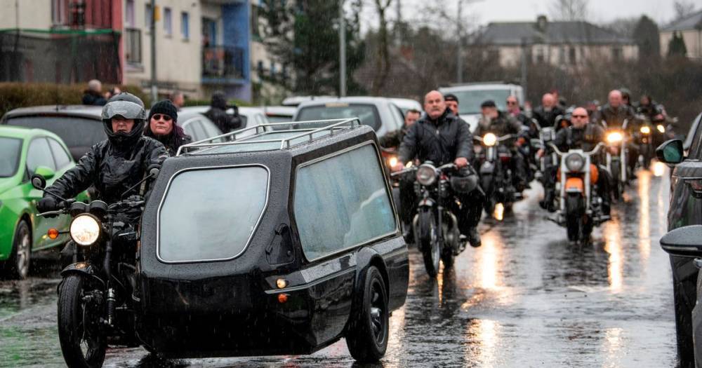 Hundreds of mourners from all over world join iconic Scots biker Allan Morrison's funeral procession - www.dailyrecord.co.uk - Scotland