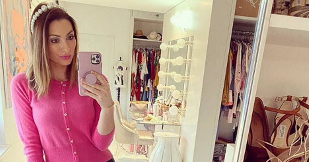 Luisa Zissman's incredible walk-in wardrobe with must-have makeup station and Marilyn Monroe portrait - www.ok.co.uk