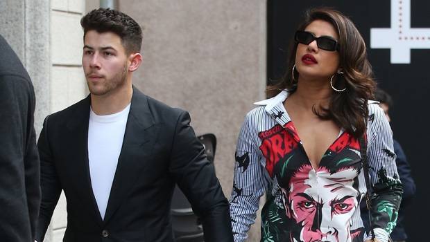 Priyanka Chopra Slays In Colorful Mini Dress Boots While Holding Hands With Nick Jonas — Pics - hollywoodlife.com - Italy