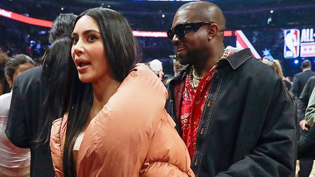 Kim Kardashian Stuns In A Bold Orange Look While Cozying Up With Kanye At The NBA All-Star Game - hollywoodlife.com - Chicago