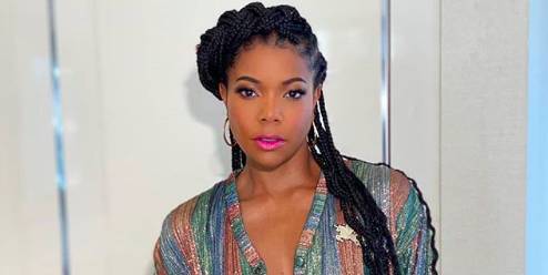 Gabrielle Union Looked Flawless in a Glittery Cardigan and Matching Trousers - www.marieclaire.com