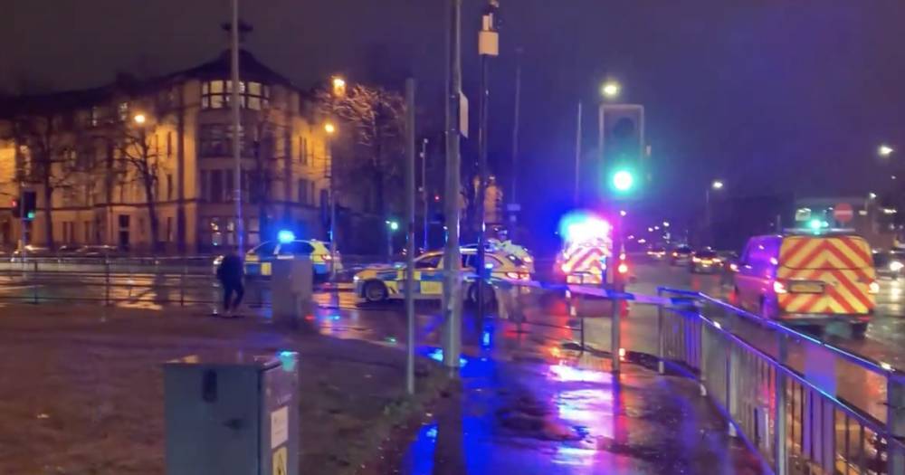 Police tape off Glasgow street after woman knocked down in horror crash - www.dailyrecord.co.uk