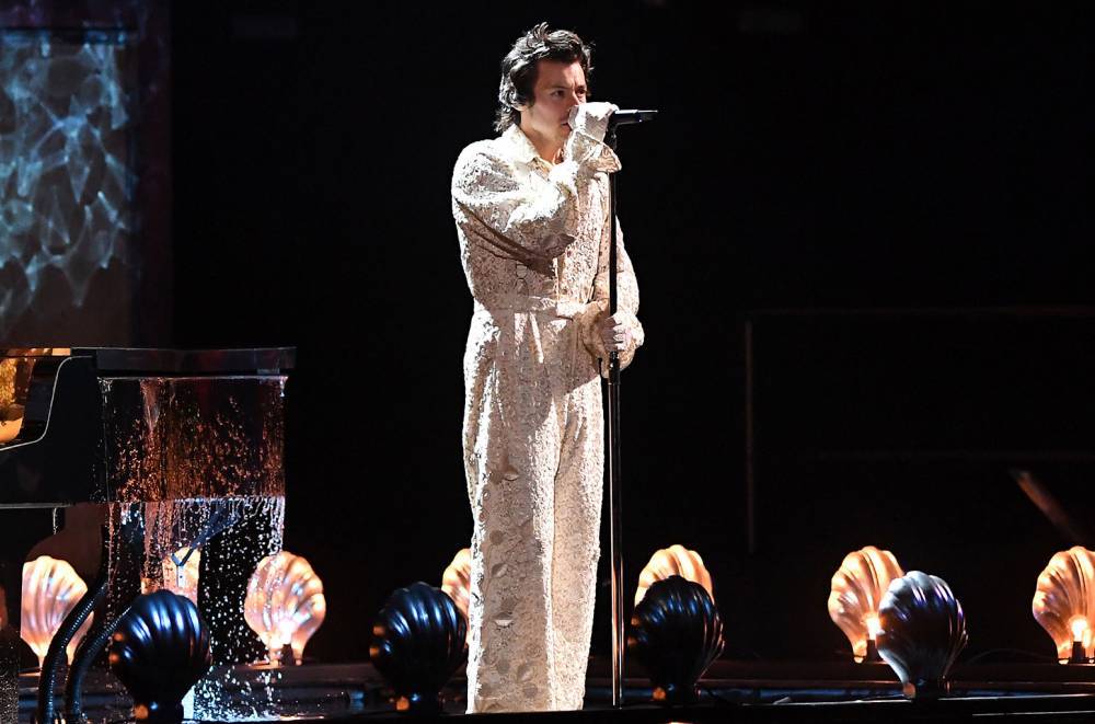 Harry Styles Lets the Music Flow With 'Falling' at 2020 Brit Awards - www.billboard.com