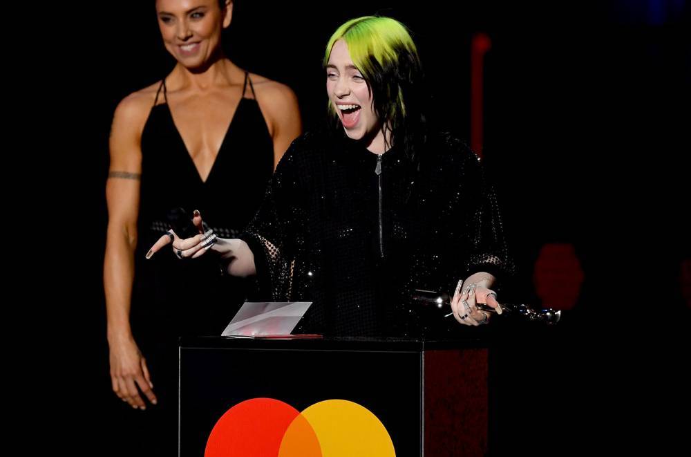 Billie Eilish Was So Excited to Win Her First Brit Award, She Blurted Out Lizzo's Name - www.billboard.com