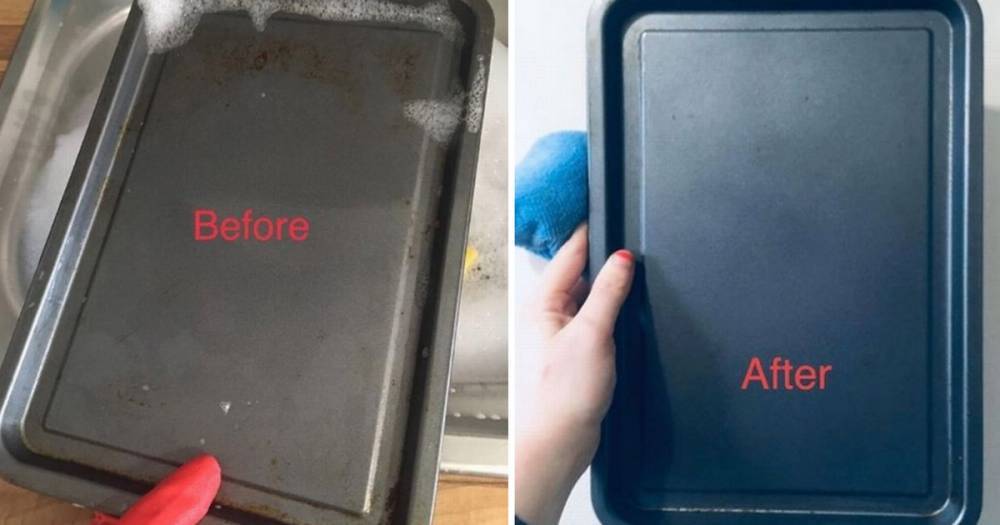 Simple method gets baking trays sparkling clean instantly - and costs 2p - www.manchestereveningnews.co.uk