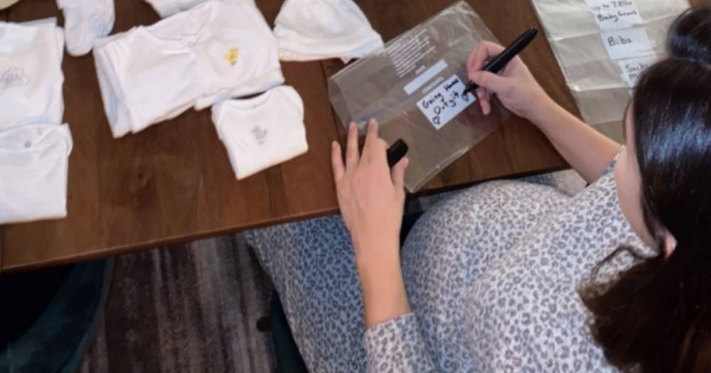 Lucy Mecklenburgh goes into 'nesting overload' as she shares peek inside her extremely organised hospital bag - www.ok.co.uk