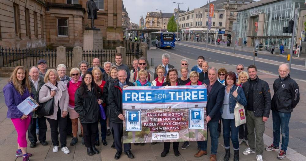 Six-month extension to Paisley's Free for Three parking scheme approved - www.dailyrecord.co.uk