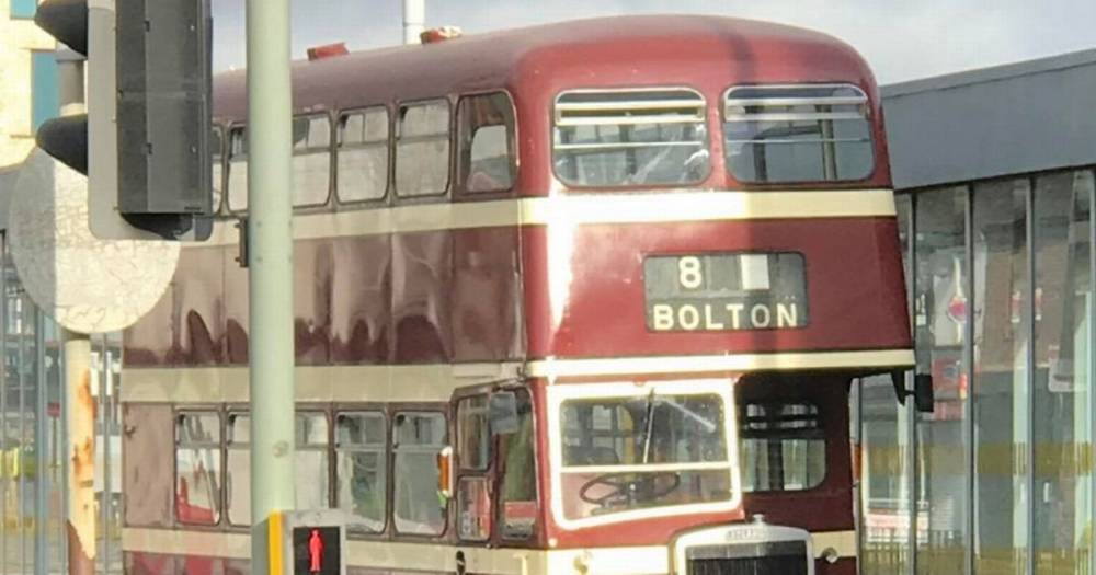 Retro number 8 bus raises eyebrows as it drives through Bolton - this is why it was out and about - www.manchestereveningnews.co.uk - Manchester - county Newport - county Weston
