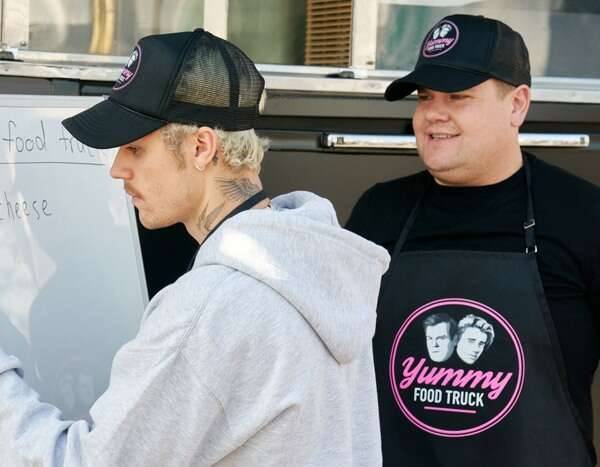 Justin Bieber and James Corden Open Up a Food Truck and the Result Is So Yummy - www.eonline.com