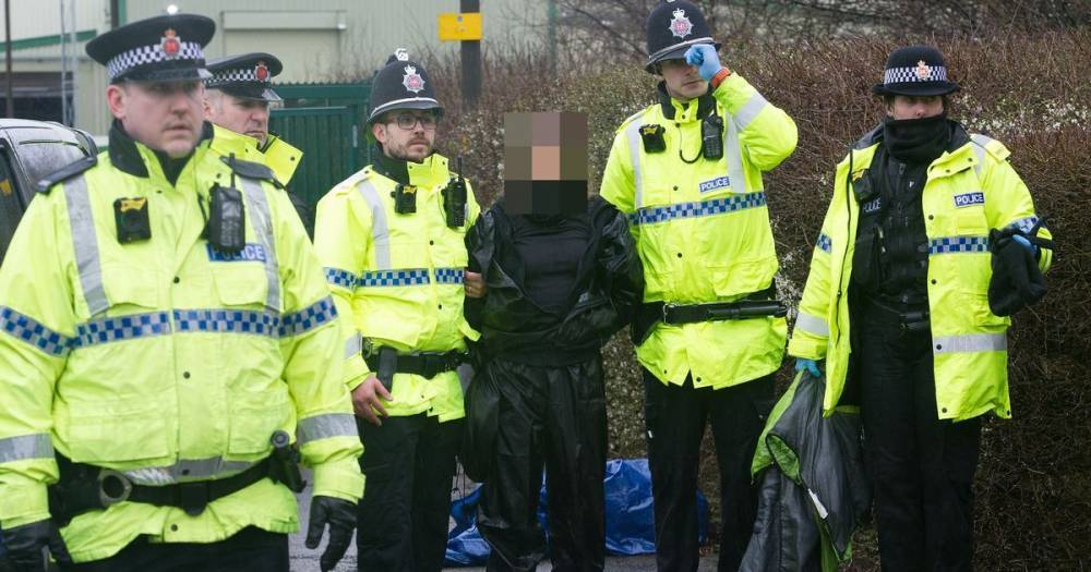 Police arrest eleven people after animal rights activists stage protest outside meat factory - www.manchestereveningnews.co.uk