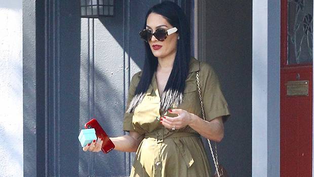 Nikki Bella Shows Off Her ‘Much Bigger’ Baby Bump: ‘I’m Gonna Tear This Dress’ - hollywoodlife.com